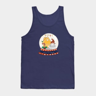 Santa Christmas Snow Globe Tank Top